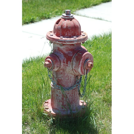 Framed Art for Your Wall Water Fire Hydrant Red Hydrant Extinguish 10x13 Frame