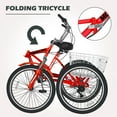 thumbnail image 4 of MOPHOTO Folding Tricycle for Adults,20"/24"/26" 7 Speed Folding Tricycle Bike for Seniors with Large Basket,Adult Fold up Tricycle, 4 of 14