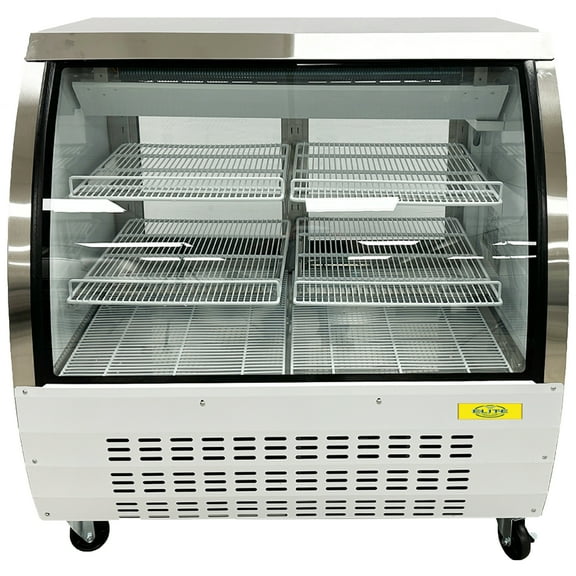 NSF 48 in. Commercial Deli Refrigerator Case 18 Cu.Ft. Sliding Door with Heavy-duty Caster