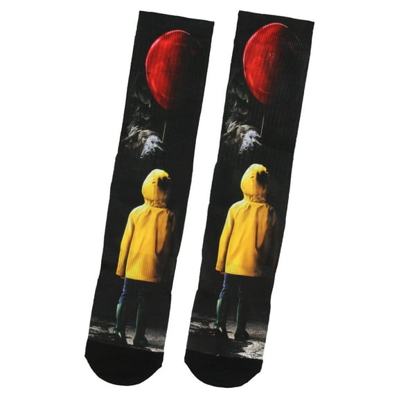 Stephen King IT Georgie And Pennywise With Red Balloon Sublimated Crew Socks
