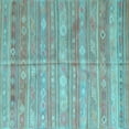 thumbnail image 1 of Ahgly Company Indoor Square Southwestern Light Blue Country Area Rugs, 5' Square, 1 of 4