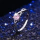 thumbnail image 2 of Rhinestone Mens Anillos Mujeres Anillos de Cristal para Mujeres Anillos Anillos de Plata y Brillante, 2 of 6