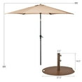 thumbnail image 2 of Costway Parasol de Patio 9 Pieds Extérieur avec Support de Parasol Rond de 50 LBS avec Roues, 2 of 10