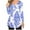 Blue, variant on Aoochasliy Womens Tops Long Sleeve Shirts Spring Fall Ladies Casual Floral Printed V-Neck Loose T-Shirt Blouse Tops