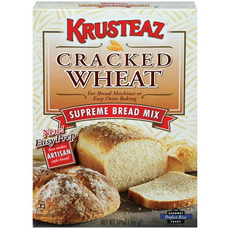 (12 Pack) Krusteaz Supreme Cracked Wheat Bread Machine Mix, 14 oz