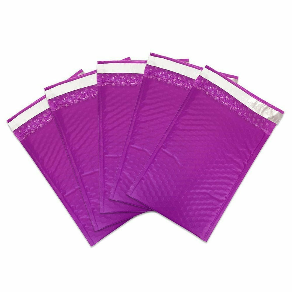 50 000 PURPLE Poly Bubble Mailers Envelopes Bags 4x8 Extra Wide Bag 4