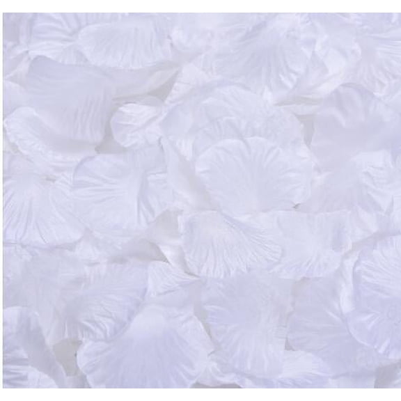 Oraceous 1200PCS White Silk Rose Petals Wedding Table Decor Flower Valentine's Day Party Table Scatter for Anniversary Proposal Night Setting