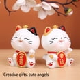 thumbnail image 4 of Naiovety Figuras de resina de gato de la fortuna, animales de la suerte, adorno de para el hogar, de riqueza, estatuas, regalos, vacaciones de Decoración del hogar tipo 3 Naiovety HA078965-03, 4 of 6