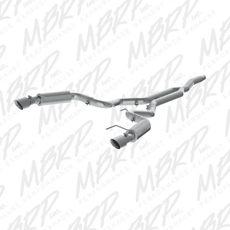 MBRP 15 Ford Mustang EcoBoost 2.3L Alum 3in Cat Back Dual Split Rear Exit (Race