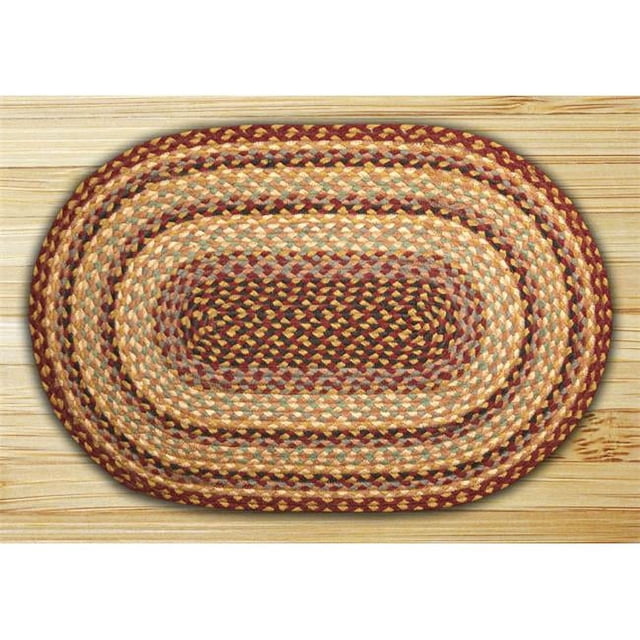 Earth Rugs 02-357 Tapis Ovale bourgogne-Gris-Crème