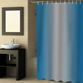 thumbnail image 2 of Fabric Shower Curtain, Blue and Grey Gradient Bathroom Curtain with 12 Hooks Waterproof No Bad Odor Machine Washable Bath Curtains for Bathroom, Spa Room, 36"x72", 2 of 6