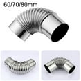 thumbnail image 6 of AFQH Elbow Pipe 90 Degree Stainless Elbow Chimney Liner Steel Stove Pipes Elbow, Outdoor Camping Tent Stove Indoor Accessories, Wood Burning Stove Indoor Chimney Pipe Extension Flue Adapter Tube, 6 of 8