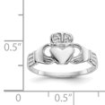 thumbnail image 3 of 14k White Gold Claddagh Ring Celtic, 3 of 10