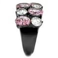 thumbnail image 4 of Womens Black Ring Rose Pink Anillo Para Mujer Stainless Steel Ring with AAA Grade CZ in Rose Zaira, 4 of 4
