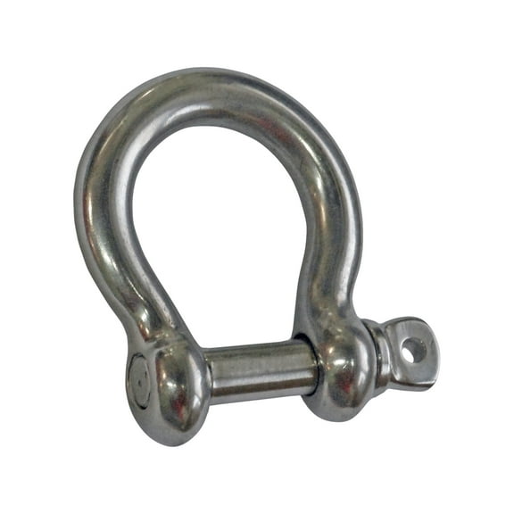 Five Oceans 3/4 Screw Pin Bow Shackles, Stainless Steel Anchor Shackle for Boat, Sailboat FO431