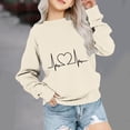 thumbnail image 2 of Maean Toddler Kids Heart Graphic Shirts Long Sleeve Round Neck Shirt Girls Lightweight Sweatshirts, 2 of 4