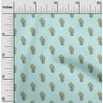 thumbnail image 1 of oneOone Cotton Poplin Pastel Mint Fabric Leaves & Floral Block Dress Material Fabric Print Fabric By The Yard 42 Inch Wide, 1 of 4