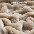 thumbnail image 3 of Eurhowing Faux Furry Bubble Throw Blanket, 450GSM Thick Soft Fluffy Plush Blanket, Fuzzy Shaggy Throw for Couch, Sofa & Bed, 51"×63", Light Camel, 3 of 8