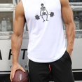 thumbnail image 1 of Patrón De Esqueleto Cómodo Y Transpirable, Camiseta Sin Mangas Elástica Casual Para Hombres Para Entrenamiento De Gimnasio De Verano, Entrenamiento De Baloncesto, 1 of 4