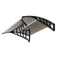 thumbnail image 5 of GZXS 40" x 38" Window Awning Door Canopy Household Application Door & Window Rain Cover Eaves Canopy Patio Awnings, Brown Board & Black Holder, 5 of 10