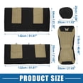 thumbnail image 4 of Kit universal de 9 fundas para asientos de coche, lavables, protectores para asientos interiores de coche, patrón de mariposa, color beige, 4 of 7