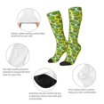 thumbnail image 6 of Haiem Watercolor Kiwi Fruits Summer Socks, Funny Novelty Crazy Design Cotton Socks Sports Socks Knee High Socks For Men, Women,1Pairs - Gift For Working Friends, 6 of 9