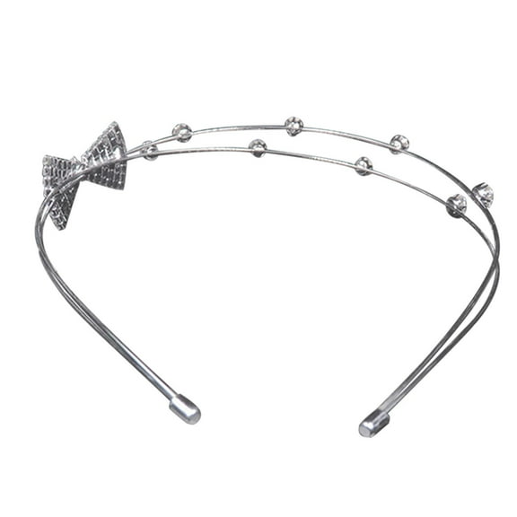 Classic Bridal tiara Headband Hairband Hair Ornaments Headpiece with Bowknot Women Elegant for Birthday Bride Engagement Prom Ladies