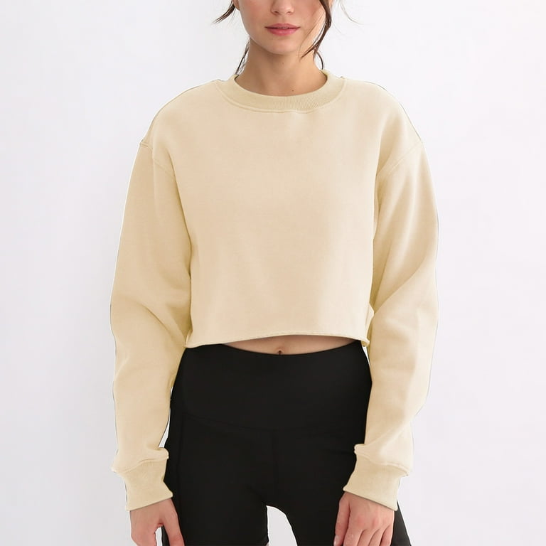 Sweatshirt Hoodies for Women Winter Fall Cropped s Pullover Crop Casual Tops Sweatshirts