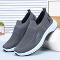 thumbnail image 5 of Domuza Mens Slip On Walking Shoes, Breathable Knit Mesh Casual Sneakers, Lightweight Soft Sole Fashion Sport Footwear For Daily Wear Gray 9 (EU-43), 5 of 5