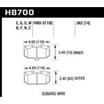 thumbnail image 2 of Hawk 06-07 Subaru Impreza WRX DTC-60 Front Race Brake Pads Fits select: 2006 SUBARU IMPREZA WRX/LIMITED, 2007 SUBARU IMPREZA WRX STI, 2 of 3