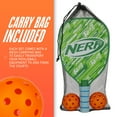 thumbnail image 6 of NERF 2 Player Pickleball Paddle Set - Youth Pickleball Equipment Set - (2) Wooden Paddles with Foam Grips + (2) Outdoor Balls for Kids - Carry Bag Included, 6 of 12