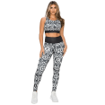 thumbnail image 4 of Women's Geometric/Art Printed Activewear Leggings -Elusive Illusion White/ Gray, S, 4 of 4