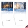 thumbnail image 5 of The Best Card Company 36 Assorted Christmas Notecards Bulk Box Set 4 x 5.12 Inch with Envelopes (6 Designs, 6 Each) Christmas Sunrise AM6655XSG-B6x6, 5 of 6