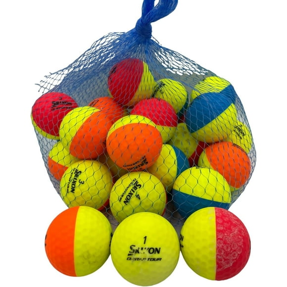 Golf Ball Planet - Srixon Q Star Tour Recycled Golf Balls (3A/Good, 24 Pack, Divide Color Mix)