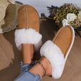 thumbnail image 3 of Zapatillas de algodón de estilo coreano de otoño e invierno para mujer, además de zapatillas de algodón antideslizantes para el hogar con punta peluda de terciopelo para el hogar, 3 of 5