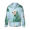 thumbnail image 3 of Balery Dog Wrapped in Towel Men's Women's UPF 50+ Sun Protection Lightweight Hoodie Performance Long Sleeve Shirt for Fishing Running-3X-Large, 3 of 9