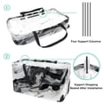 thumbnail image 4 of Marble Large Capacity Reusable Foldable Oxford Cloth Shopping Bag Laundry Basket Grocery Baskets, 4 of 7