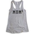 thumbnail image 1 of Mom 3 Tank Top, Ladies Racerback Tank Top, Mom Tank, Mama Tank, Mother Tank, Mother's Day Tank, Heather Gray, XX-Large, 1 of 3