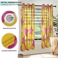 thumbnail image 3 of Yayeee Window Curtains Light Filtering 63"x52" Grommet Panel Pair Home Living Room Decor, Large Pink Stars, 3 of 7