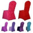 thumbnail image 4 of Ludlz Chair Covers Elastic Tear Resistant Spandex Satin Rosette Back Chair Slipcovers Protector for Wedding, 4 of 8