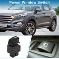 thumbnail image 2 of Interruptor de ventana eléctrica Unique Bargains No.935802E000 para el lado trasero del pasajero, control de ventana para Hyundai Tucson Sportage Getz Negro, 2 of 7