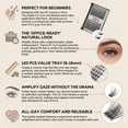 thumbnail image 5 of Amplify Gaze Amplify Grace (PRIMA)- 120pcs Prima Natural Lash Clusters Beginner Friendly DIY Eyelash Extensions, Office Wear CC-Curl Individual Lashes, 8-16mm Mixed Tray, 5 of 9