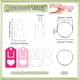 thumbnail image 2 of 36 unidades de gotas de hilo dental acrílico en 4 estilos, 4,6 x 2,3 x 0,25 cm, con forma de escudo, para enrollar hilo dental, con 2 anillos de hierro articulados., 2 of 5