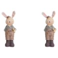 thumbnail image 1 of maskred Delightful Rabbit Statue Figurines Animal Sculpture Craft Wedding Gift male 8.5x23.5cm 2Set, 1 of 6