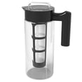 thumbnail image 2 of YAOMOBB Ergonomic Handle Cold Brew Pot Cold Brew Coffee Tea Brewer 1300ML Double Wall Glass with Mesh Filter Shatter resistant Handle, 2 of 6