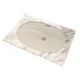 TOTO® Oval 1911/16" x 133/4" Undermount Bathroom Sink with CEFIONTECT