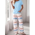 thumbnail image 3 of PRETTYGARDEN Women's 2 Piece Pajama Sets Summer Matching Lounge Outfits Short Sleeve Printed Sleepwear Spring PJ Set, 3 of 10