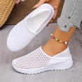 thumbnail image 2 of Avrnliq Womens Comfort Slip On Sneakers, Lightweight Cushioned Walking Shoes, Casual Daily Wear Easy On White Sneakers,Size 37, 2 of 9