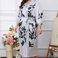 thumbnail image 5 of Kadahis Plus Size Women Satin Silk Nightie Dress Bridal Sleepwear Bathing Robe, 5 of 5