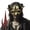 golden, variant on VZQI Half Face Devil Mask for Adults, PU Ram Horn Demon Masquerade Mask for Halloween Cosplay Party